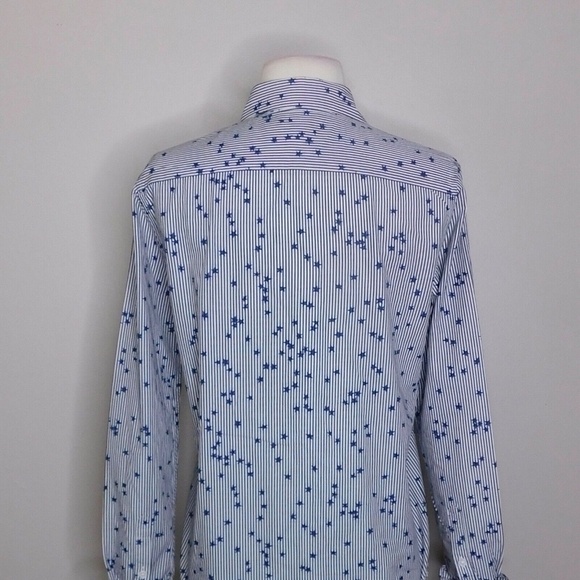EQUIPMENT Jesper Star Striped Poplin Blouse Top Button Down Shirt X-Small - Picture 11 of 16